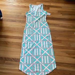 NWT Mahi Gold Docksider Nautical Maxi Dress- size Medium